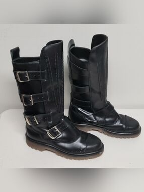 Vintage Dr.Martens Mad Max Mie Made In England Black Tall  Us Size 6 Uk Size 4.